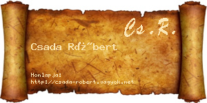 Csada Róbert névjegykártya