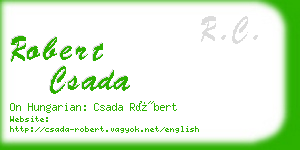 robert csada business card